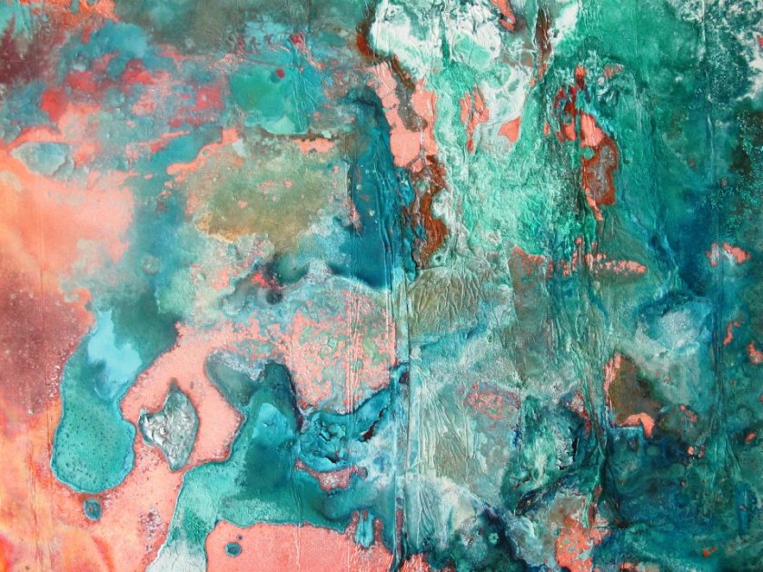 Alchemy Series Untitled 1 Copper leaf & chemically enhanced patina on recycled timber