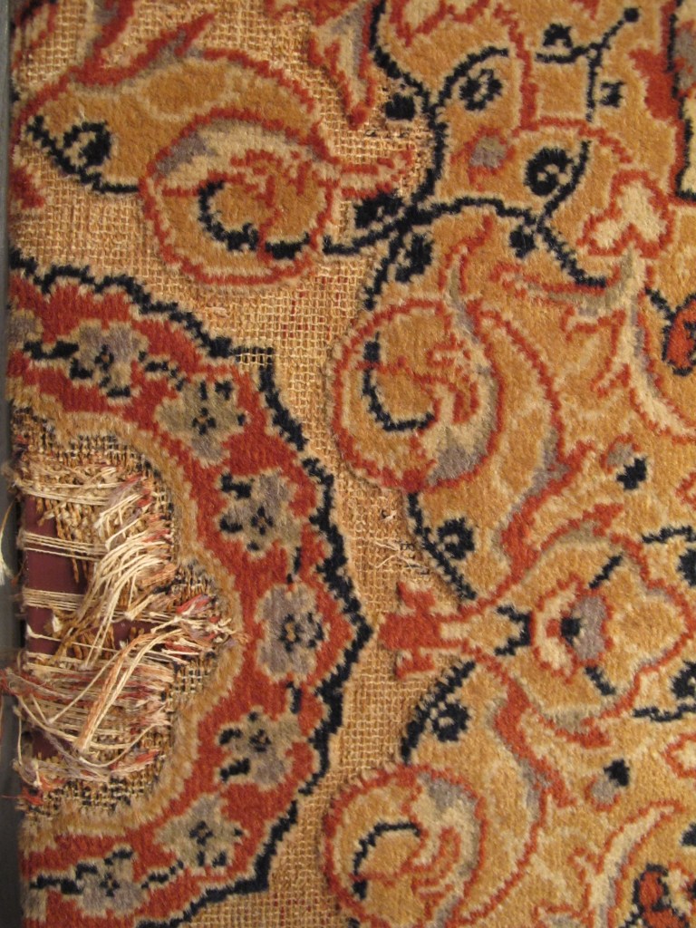 Carved vintage carpet remanants