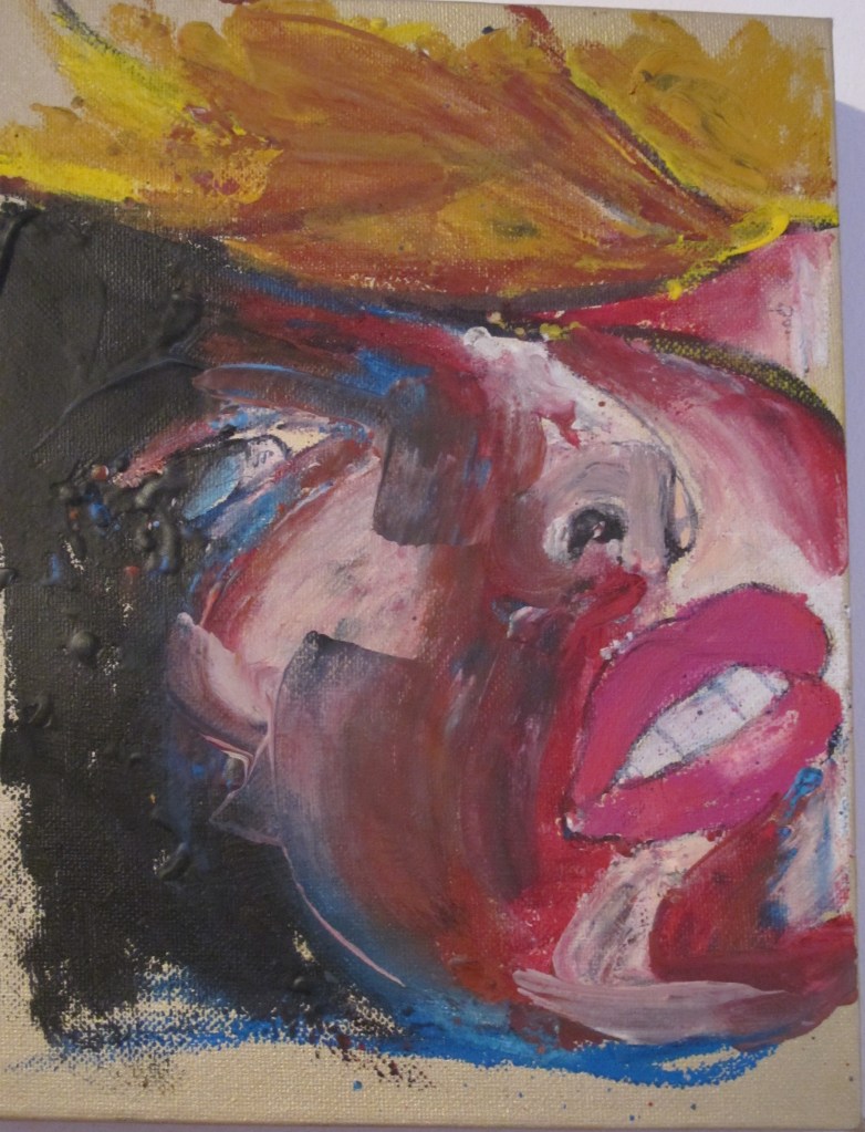 Waxing Lyrical Oil Pastels on canvas